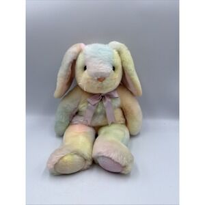 Ty Large Plush Beanie Buddies Hippie the Bunny 1999 Tie Dye 14"